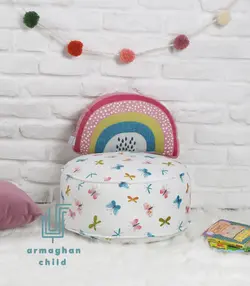 نشیمن و کوسن طرح رنگین کمان