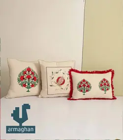 ️کوسن گلدوزی و پولک‌دوزی مجنون