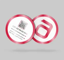 کارت ویزیت لمینت براق دایره