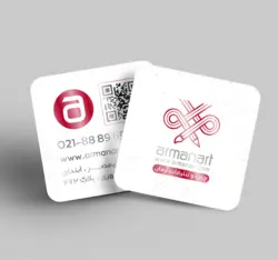 کارت ویزیت لمینت براق مربع