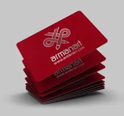 کارت ویزیت کارتی دورگرد نقره کوب