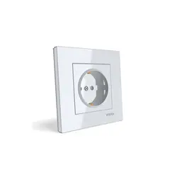 پریز برق ارت دار ویرا مدل ساده و کریستال