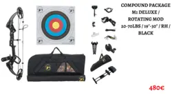 TOPOINT COMPOUND PACKAGE M1 DELUXE / ROTATING MOD 20-70LBS / 19″-30″ / RH