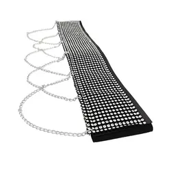 کمربند کشی نگینی زنجیر دار