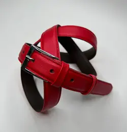 کمربند 2.5 سانت قرمز زبانه دار