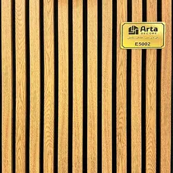 پنل چوبی آی پنل با روکش پی وی سی عسلی روشن light honey کد E 5002