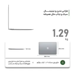 لپ تاپ اپل 13.3 اینچی مدل MacBook Air MGN63 2020 LLA