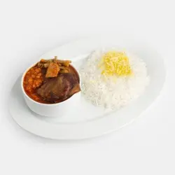 چلو خورشت قیمه بادمجان