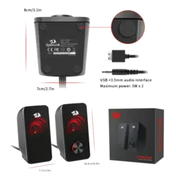 اسپیکر گیمینگ Redragon GS500 Stentorشناسه محصول : 00627578