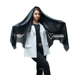 شال ژاکارد عمده لمه دار نخ ابریشم