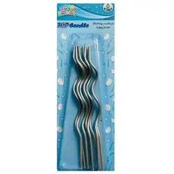 شمع ماکارونی نقره ای