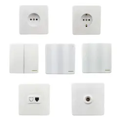 پریز برق ساده مدل خیام سفید خیام الکتریک