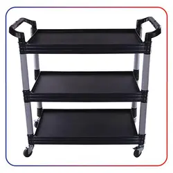 ترولی پلاستیکی آبا 3 طبقه تخت ABA