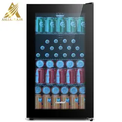 comfee ‘RCZ96BG1 (E) یخچال نوشیدنی – ظرفیت 93L، تا 115 قوطی ، عملکرد درجه حرارت (2 °C تا 15 °C)، در تمام شیشه ای و چراغ LED، سر و صدای کم