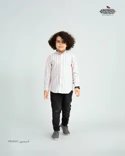پیراهن پسرانه اسپرت یقه انگلیسی کد PB12007