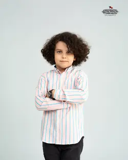پیراهن پسرانه اسپرت یقه انگلیسی کد PB12007