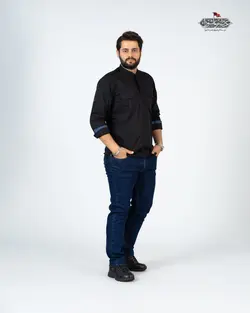 پیراهن پپلین سه دکمه یقه آخوندی دو جیب PP21010