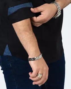 پیراهن پپلین سه دکمه یقه آخوندی دو جیب PP21010