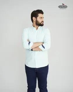 پیراهن پنبه ساده یقه فرنچ کد PS21059