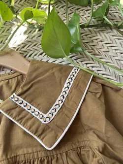 پیراهن جلو دکمه یقه دار