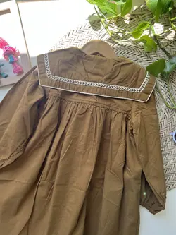 پیراهن جلو دکمه یقه دار