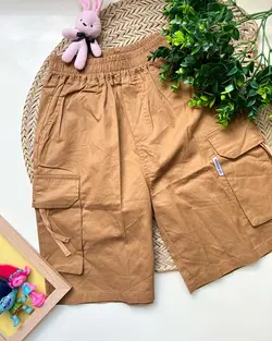 شلوارک کارگوی قهوه ای