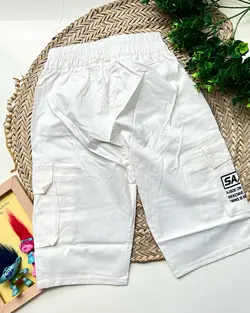 شلوارک کارگو سفید