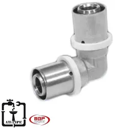 زانو پرسی 90 درجه نیوپایپ سایز 63*63 (کد 20522)