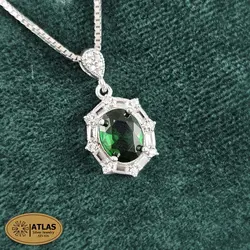 نیمست نقره جواهری زنانه رنگی مدل NO2