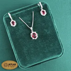 نیمست نقره جواهری زنانه رنگی مدل NO2