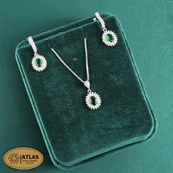 نیمست نقره جواهری زنانه رنگی مدل NO3