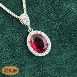 نیمست نقره جواهری زنانه رنگی مدل NO4