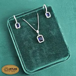 نیمست نقره جواهری زنانه رنگی مدل NR1