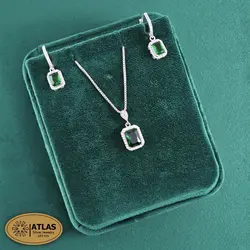 نیمست نقره جواهری زنانه رنگی مدل NR1