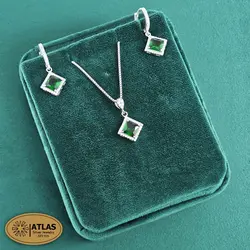 نیمست نقره جواهری زنانه رنگی مدل NS1