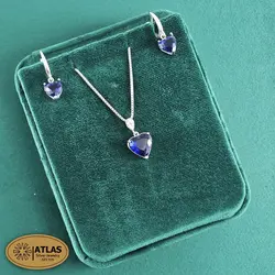 نیمست نقره قلب رنگی مدل NH1