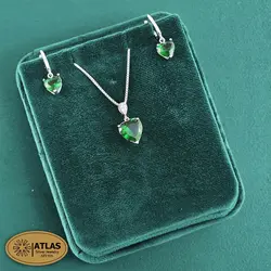 نیمست نقره قلب رنگی مدل NH1