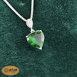 نیمست نقره قلب رنگی مدل NH1