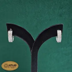 گوشواره نقره زنانه حلقه ای مدل GN1