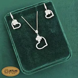 نیمست نقره دخترانه قلب مدل NM8