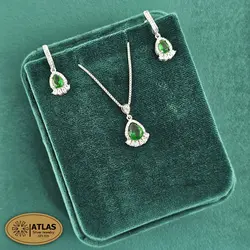 نیمست نقره جواهری زنانه رنگی مدل NA1