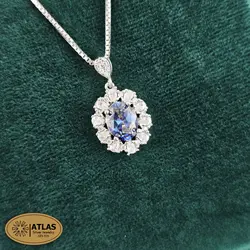 نیمست نقره جواهری زنانه رنگی مدل NO5