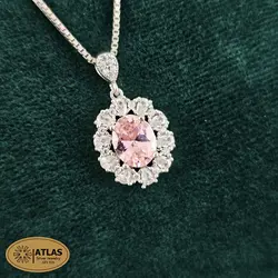 نیمست نقره جواهری زنانه رنگی مدل NO5