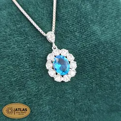 نیمست نقره جواهری زنانه رنگی مدل NO5