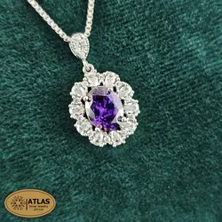 نیمست نقره جواهری زنانه رنگی مدل NO5