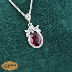 نیمست نقره جواهری زنانه رنگی مدل NO6