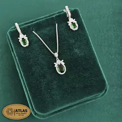 نیمست نقره جواهری زنانه رنگی مدل NO6