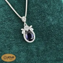 نیمست نقره جواهری زنانه رنگی مدل NO6