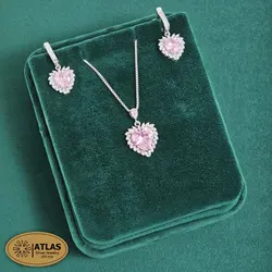 نیمست نقره قلب رنگی مدل NH2