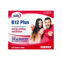 ویال خوراکی ویتامین B12 پلاس یوروویتال 6عددی